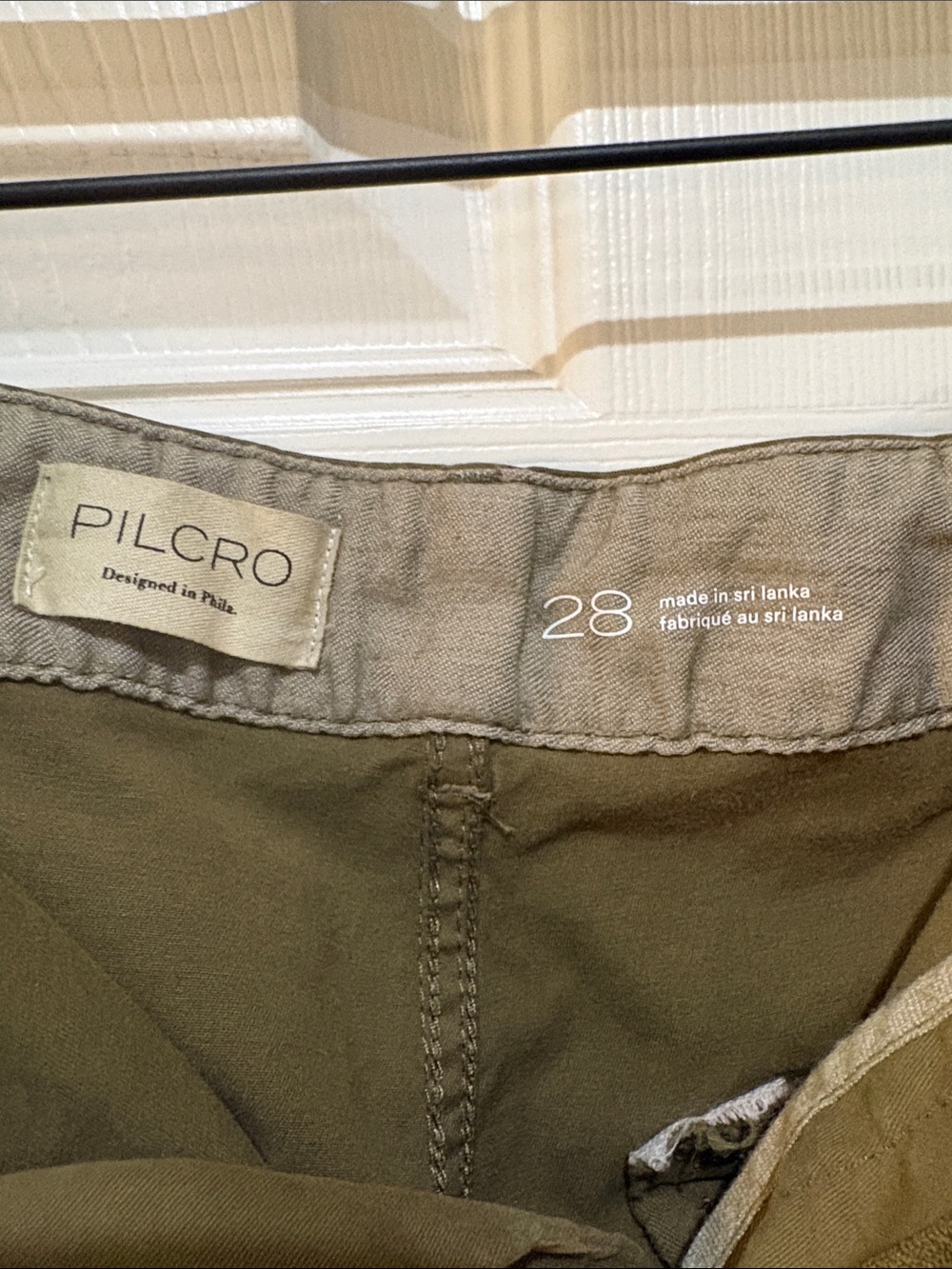 Anthropologie Pilcro Olive Green Chino Pants with Patch Pockets - Picture 4 of 6